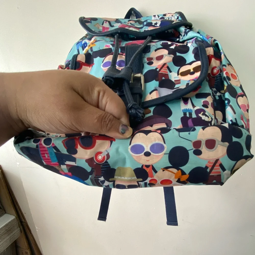 Disney Parks Hipster Mickey Minnie Drawstring Backpack Jerrod Maruyama